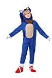 Enhenenhen Costume Sonic per bambini Shadow Hedgehog Tuta con guanti Copricapo Knuckles Sonic Halloween Costumi Cosplay per bambino
