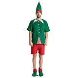 EraSpooky Costume da elfo per bambini adulti Costume da Babbo Natale in maschera