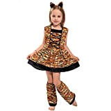 EraSpooky Costume da Ragazza Tigre per Feste Costume da Carnevale Di Halloween per Animali