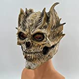 ERTUO Skull Mask Halloween Demon Skull Mask Creepy Latex Copricapo Accessori Cosplay Puntelli per Costumi