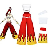 Erza Scarlet Cosplay Costume da donna, Anime Erza Scarlet Costume uniforme per i fan Halloween Carnevale Outfit (L)
