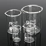 EsportsMJJ 4 Pezzi Laureati Bicchiere Di Vetro Borosilicato 5Ml 10Ml 25Ml 50Ml Set Volumetrico Vetreria Di Laboratorio