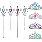 Eterspr 4 Pezzi Princess Tiara Crown Diadema, Principessa Dress Up Accessori, per Decorazioni Natalizie, Giochi di Ruolo, Feste a Tema