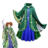 Eteslot Hocus Pocus Costume, Winifred Sanderson Sisters Costume Kids Witch Costume Girls Halloween Party Cosplay Fancy Dress Up Tulle Dress