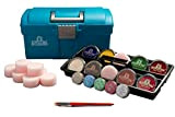 Eulenspiegel 299555 - Valigetta portatrucco con pennelli, Glitter, matitone per disegnare l'arcobaleno e 10 Confezioni di Trucchi