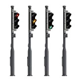 Evemodel 4 × Semafori Rosso/Verde/Giallo OO Scala 1:72 Segnali Stradali