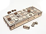 EWA Eco-Wood-Art-GAMESET:UR DIY-Spielset mit 2 alten Brettspielen und GAMESET: UR AND SENET meccanico 3D in legno-Puzzle per adulti e adolescenti-Montaggio ...