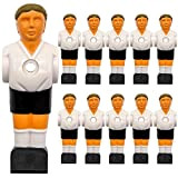 EYEPOWER 11 figure da calcio da 16 mm – maglia della Germania bianca nera – tavolo calcio calcio calcio figure ...