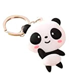 F-blue Catena del Fumetto Cute Panda Portachiavi di Keychain Bag Animals Silicone Pendente del Panda Portachiavi Borsa