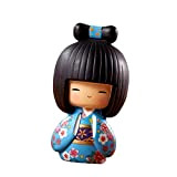 F Fityle Bambole da Collezione, Bambola Kokeshi Originale in Legno, Kokeshi Dolls Girl Statues novità Figure Kimono Ladies Traditional Crafts ...