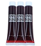 Fake Blood x 3 Tubes Halloween Fancy Dress Horror Vampire Zombie Make Up