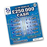 Fake Joke Vincere Gratta e Vincere Biglietto della Lotteria - Sembra vincere da £50.000 a £250.000 (Blu)