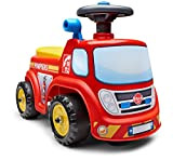 Falquet - Falk-Portatore Camion da Pompiere-A partire da 12 Mesi-Made in Francia-Volante direzionale con corno a leva ad effetto sonore-tronco ...