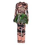 Fanstyle Costumi di Halloween Moana Cosplay Maui Abito Maui Top Pantaloni Cintura Foglia 3 Pezzi