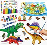 Felly Dinosauri Giocattolo per Bambini, 47 PCS Pittura Dinosauro Kit con 3D Figure di Dinosauro e Tappetino da Gioco, 24 ...