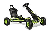 Ferbedo Go AR 8G Gocart/Kart in nero/verde, con volantino sonoro e pneumatici, a partire da 5 – 11 anni) 12005