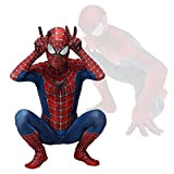 FGZIO Costume Cosplay Spiderman per Bambini Adulti, Costumi da Supereroi Bambino Ragazzi Lycra Spandex Body Stile 3D Costume di Carnevale ...