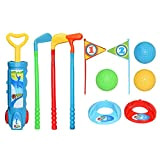 Fiacvrs - Set di mazze da golf per bambini, in ABS, per bambini educativi, giochi per famiglie (colore casuale)