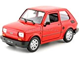 Fiat 126, Rosso, 0, Modello di Automobile, Modello prefabbricato, Welly 1:24 Modello esclusivamente da Collezione