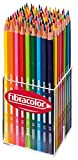 Fibracolor Rainbow barattolo 96 pastelli colorati in legno esagonali punta fine