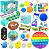 Fidget Toys - Set di 28 giocattoli antistress pop It Set con Squishy Mochi Simple Palline antistress Fidget Spinner Anxiety ...