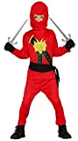 Fiestas Guirca Costume Ninja Rosso Bambino Taglia 7-9 Anni