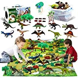 Figura di Dinosauro Giocattolo con Tappetino da Gioco e Alberi, set di 22 Giocattoli di Dinosauri, set da Gioco di ...