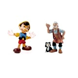 Figure Disney Bullyland - Set di Pinocchio che comprende: Pinocchio e Gepetto - Senza PVC Mettere sulla torta di compleanno