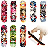 Fingerboard, Taozoey 8 Pezzi Mini Skateboard da Dita, Skateboard per Dita, Finger Skateboard, Set Giocattolo da skateboard con dita, Mini ...