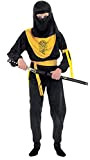 Fiori Paolo- Dragon Ninja Costume Bambino, Nero, M (5-7 anni), 61046.M