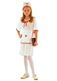FIORI PAOLO- Infermierina Costume Bambina, Colore Bianco, M (5-7 Anni), 61203.M