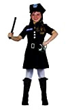 FIORI PAOLO- Poliziotta Costume Bambino, Colore Nero, 5-7 Anni, 61223.M