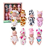 Fiotha Bambole Reborn, Bambole Reborn in Silicone, Bambole per Bambina, 8 Persone Animal Babies-Mini bambolotti,Kids Collezione di Bambole Design Mini ...