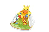 Fisher-Price DJD81 Giraffe - Sit-Me-Up - Seggiolino da pavimento, portatile, con vassoio rimovibile, sonaglio e giocattolo per dentizione, confezione da ...