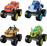 Fisher-Price GXV81 - Blaze e le macchine mostri confezione da 4 veicoli, composto da quattro veicoli per spingere, giocattolo per ...