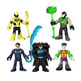 Fisher-Price Imaginext- Set da 5 Personaggi DC Super Friends Multiconfezione Bat-Tech, con Accessori, Giocattolo per Bambini 3+Anni, GXD67