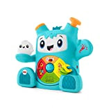 Fisher-Price Mon Ami Rocki robot interattivo giocattolo suoni e luci per imparare al bambino lettere e forme, 6 mesi in ...