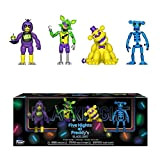 Five Nights at Freddy's Blacklight Action Figure Esclusive Chica, Foxy, Golden, Freddy, Animatronic Skeleton