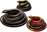 FiveShops 3 pezzi realistici serpenti in gomma, per tenere lontani uccelli/gatti o oggetti di scena da giardino, scherzi, decorazione di ...