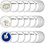 FJSM 30pz Spille Personalizzabili per Bambini Spille Rotonde Basi di Acrilico Spilla Distintivo Vuoto Bottoni in Badge Spillette in Plastica ...