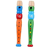 Flauto per Bambini in Legno, Giocattoli di Illuminazione per Bambini Flauto di Legno Colorato, Giocattoli Educativi Precoci