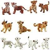 FLORMOON Figura Animale realistica 11pcs Figurine Animali Carini Insieme del Giocattolo delle Figurine del Cane di Emulational Dipinto a Mano ...