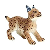 FLORMOON Lince Figura Realistico Figurine di Animali Educazione precoce Gatto Giocattolo Progetto di scienze Natale Compleanno Cake Topper Bambini
