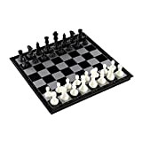 FMOPQ Chess Checkers Set Foldable Board Game 3-in-1 Road Folding Chess Portable Board Game Portable Board Game Set