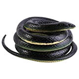 Focket Serpente di Gomma, 130 cm Lungo realistica Flessibile Flessibile Serpente di Gomma Puntelli da Giardino Divertente Scherzo Scherzo Giocattolo ...