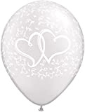 Folat- Palloncini Bianchi con Perla Cuori 28 cm-25 Pezzi, bianca, 31497Q