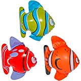 Folat- Pesce Tropicale Gonfiabile-3 Pezzi, Multicolore, 20572