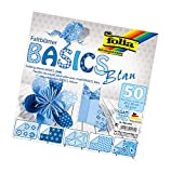 Folia 464/2020 - Fogli pieghevoli Basics, 20 x 20 cm, 80 g/mq, 50 fogli assortiti in 5 motivi, ideali per ...