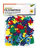 Folia 5251 - Filz Stanzteile "lettere e numeri" 200 parti di circa 25 mm di feltro, varietà di colori [importati ...