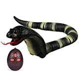 Foreverup Giocattolo a serpente telecomandato per bambini radiocomandato Kobra serpente Kobra con telecomando, ricarica USB, lingua retrattile e coda oscillante ...